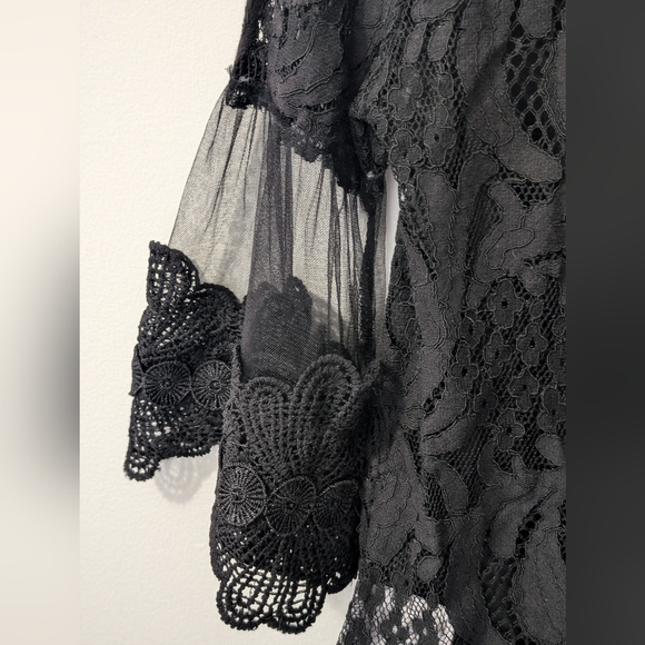 Ontwelfth Mesh Sleeve Lace Blouse - US L - Picture 5 of 8